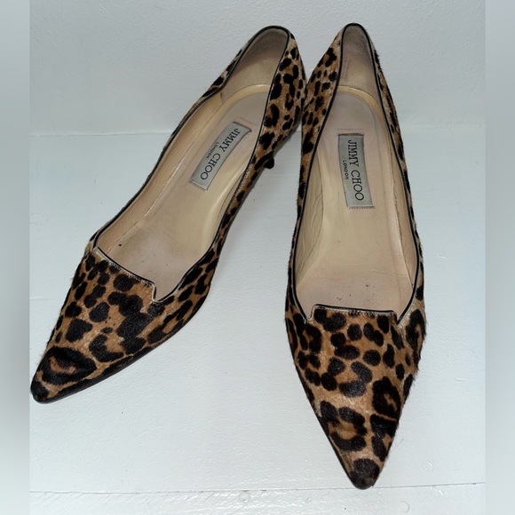 Jimmy Choo Leopard Kitten Heels - Picture 2 of 15